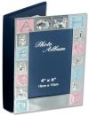 Children's Photo frame with pink & blue enamel panels