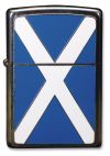 Brushed Chrome Zippo with Scotland Flag Emblem Brushed Chrome Zippo with Scotland Flag Emblem
