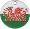 *NEW* Wales Flag Design Pet Tags 25mm Nickel Plated  