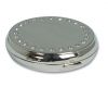 Round Compact Mirror with Crystals (Flat top and easy to engrave GG26C) Round Compact Mirror with Crystals (Flat top and easy to engrave GG26C)