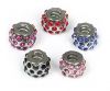 Mixed Crystal Coloured Charm Beads PK5 (OE19) Mixed Crystal Coloured Charm Beads PK5 (OE19)