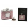 4oz Stainless Steel Hip Flask with Pink Diamonte (HIP11) 4oz Stainless Steel Hip Flask with Pink Diamonte (HIP11)