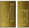 MT1900 Solid brass Roman style 20mm high capitals.