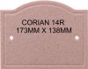 CN14R 6mm Thick Arch Top Corian Plaques 173 x 138mm 