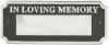MP10A ALUMINIUM - In Loving Memory Cast Aluminium Bench Sign MP10A ALUMINIUM - In Loving Memory Cast Aluminium Bench Sign