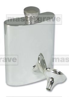 Pewter Hip Flask (4oz) (HIP4) Mastergrave engravable gifts