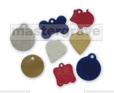 An exciting range of pet tags in colourful anodised aluminium. Aluminium pet tag