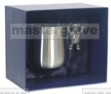  Pewter Children's Teddy Bear Handle Cup in Gift Box  