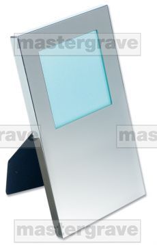 Chrome Plated Photo Frame with square area for photo. Mastergrave birthday gift 