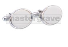 Great Quality Rhodium Plated Oval Cufflinks 
