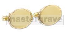 Great Quality Gold Plated Oval Cufflinks the home of engravable gifts