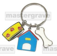 Metal Dog Charms Keyring (KEY19) 
