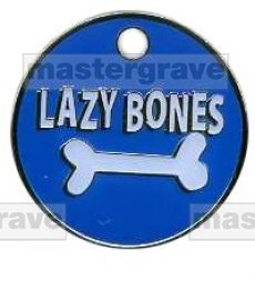 27mm Pet Tag Lazy bones
