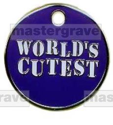 Pet Tags Coloured Text Tags World's Cutest