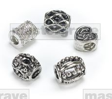 *NEW* Pack of 5 Silver Plated Flaunt Charms 