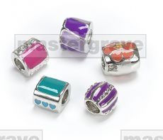 Attractive selection of coloured enamel charms to fit your Flaunt charm bead bra