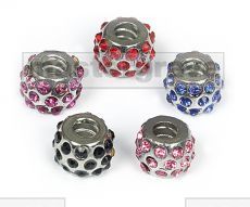 Mixed Crystal Coloured Charm Beads PK5 (OE19) 