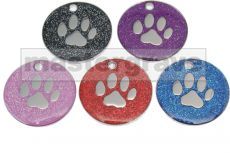 Best Selling Paw Glitter Pet Tags (PR-G, PP-G, PDB-G, PB-G, PPU-G) PK10 