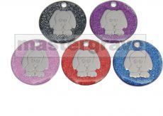 Best Selling Dog Face Glitter Pet Tags (DR-G, DP-G, DDB-G, DB-G, DPU-G) PK10 