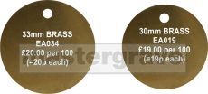 Brass Pet/ID Discs (EA034 & EA019)
