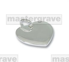 MJ28 Chunky sterling silver heart pendant 