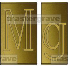 MT1900 Solid brass Roman style 20mm high capitals.