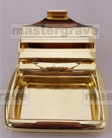 Gold Finish Tobacco Tin Paper Holder (TOB7G)